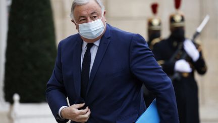 Le président du Sénat Gérard Larcher arrivant au palais de l'Elysée à Paris (France) le 2 décembre 2020. Il a porté plainte contre l'homme mis en garde à vue. (THOMAS COEX / AFP)