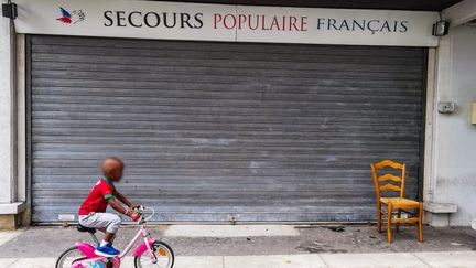 Le local du Secours Populaire rue Jean Jaurès, à Romainville, Seine Saint Denis. (JEAN-FRANCOIS FERNANDEZ / RADIO FRANCE)