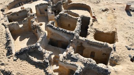 Vue de la structure chrétienne antique mise au jour dans le désert égyptien par une mission franco-norvégienne (13 mars 2021) (EGYPTIAN MINISTRY OF ANTIQUITIES / AFP)