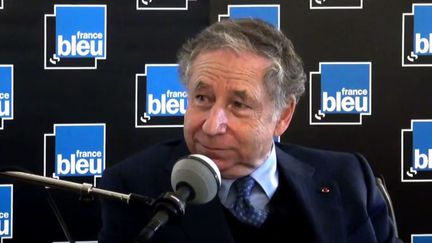 Jean Todt, président de la fédération internationale de l'Automobile, le dimanche 15 janvier, dans l'émission Stade Bleu.&nbsp; (CAPTURE D'ÉCRAN)