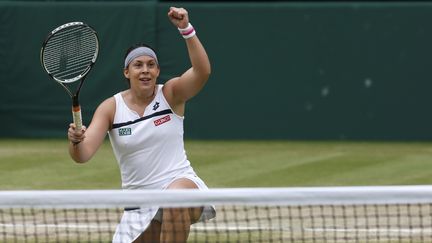 La joueuse de tennis fran&ccedil;aise Marion Bartoli lors de sa demi-finale &agrave; Wimbledon (Royaume-Unis), le 4 juillet 2013. (SUZANNE PLUNKETT / REUTERS)