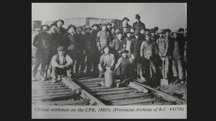 Un groupe d&#039;ouvriers du Canadian Pacific Railway
 (DR)