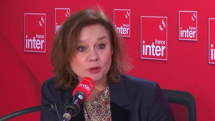 Anne Avril, directrice générale d'Unicef France, invitée de France Inter, mardi 7 février 2023. (CAPTURE ECRAN FRANCE NTER)