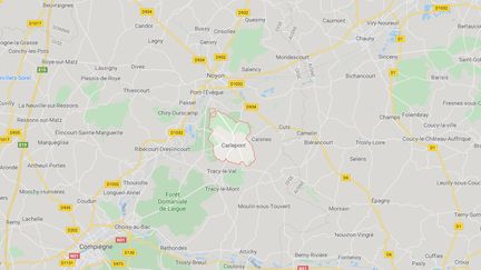 La commune de Carlepont, dans l'Oise, à proximité de Compiègne.&nbsp; (GOOGLE MAPS)