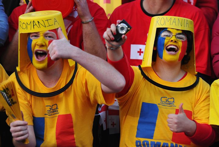 Lors de la Coupe du monde 2011 en Nouvelle-Z&eacute;lande, malgr&eacute; le soutien de ses supporters, le XV roumain n'avait pas r&eacute;ussi &agrave; remporter le moindre match, mais avait tout de m&ecirc;me inqui&eacute;t&eacute; l'Ecosse, victorieuse 34-24. (MIKE HEWITT / GETTY IMAGES ASIAPAC)