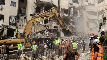 Site de l'attaque aérienne israélienne dans la banlieue sud de Beyrouth, le 21 septembre 2024. (PICTURE ALLIANCE / PICTURE ALLIANCE)