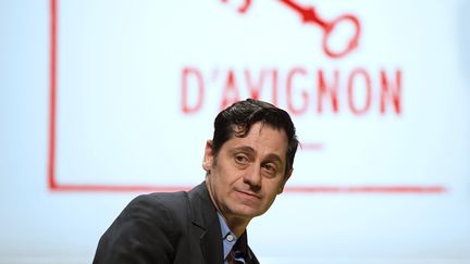 Olivier Py lors de la présentation du programme d'Avignon en mars 2014
 (BERTRAND LANGLOIS / AFP)