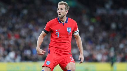 L'Anglais Harry Kane lors de la rencontre de Ligue des nations contre l'Allemagne, au stade de Wembley, à Londres, le 26 septembre 2022. (AFP)