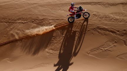 Daniel Sanders a remporté une 6e étape raccourcie, vendredi à Riyad. (FRANCK FIFE / AFP)