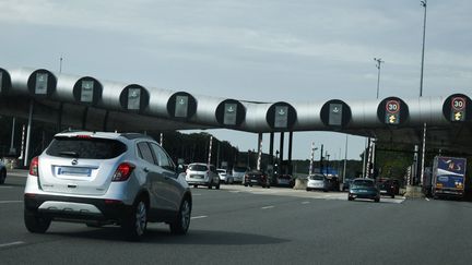 Un péage sur une autoroute d'Indre-et-Loire, le 02 septembre 2023. (MAGALI COHEN / HANS LUCAS / AFP)