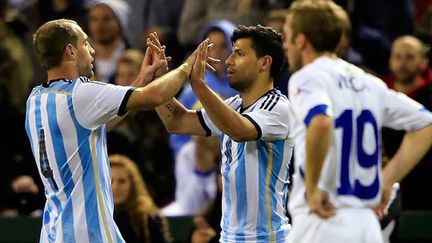 Les deux Argentins Pablo Zabaleta et Sergio Aguero