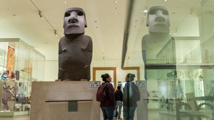 Statue moai de l'île de Paques, Hoa Hakananai'a, British Museum, novembre 2018 (STEPHEN CHUNG/LNP/REX/SHUTTERSTOCK/SIPA / SHUTTERSTOCK)