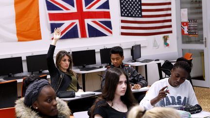 Des élèves de première assistent à un cours d'anglais à l'internat d'excellence de Montpellier le 10 mai 2016. (MAXPPP)