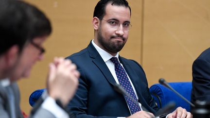 Alexandre Benalla, le 19 septembre 2018,&nbsp;lors de son audition au Sénat, à Paris.&nbsp; (BERTRAND GUAY / AFP)