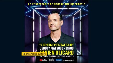 L'affiche du spectacle interactif du mentaliste Fabien Olicard (FRANCEINFO)