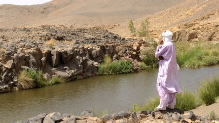 Un Touareg dans une oasis dans la région de Tamanrasset, désert d'Ahaggar, en 2010. (FR?D?RIC SOREAU / PHOTONONSTOP)