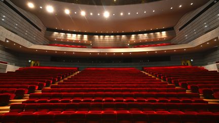 La salle du théâtre, Scène Nationale, de Mulhouse, fermée à cause de l'épidémie de Covid-19. (SEBASTIEN BOZON / AFP)