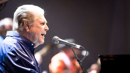 Brian Wilson durant un concert des Beach Boys à Edinbourg (Royaume-Uni), le 26 mai 2016. (DEADLINE NEWS / SHUTTERST / SIPA / REX)