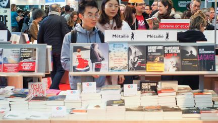 Un stand du Salon Livre Paris 2019.
 (JOEL SAGET / AFP)