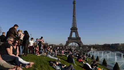 Les pelouses du Trocad&eacute;ro, &agrave; Paris, le 9 mars 2014. (ALAIN JOCARD / AFP)