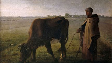 La première grande rétrospective de Jean-François Millet (1814-1875) depuis 1975 est présentée au Palais des Beaux-Arts de Lille. Pour redécouvrir le peintre du célèbre "Angélus", un peintre de la campagne et dessinateur de talent qui a marqué Van Gogh, Pissarro, Seurat, Gauguin, Dali et… Banksy. Et aussi des tas de poètes, peintres, photographes et cinéastes outre-Atlantique, comme Edward Hopper, Patti Smith, Dorothea Lange, Terrence Malick, fait valoir un volet de l'exposition baptisé "Millet USA". Ici, Jean-François Millet, "Femme faisant paître sa vache", 1858, Bourg en Bresse, musée du Monastère royal de Brou
