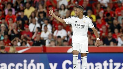 Kylian Mbappé during the RCD Mallorca - Real Madrid match, August 18, 2024. (JAIME REINA / AFP)