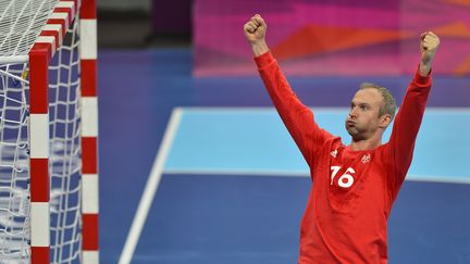 Le goal Thierry Omeyer lors de la finale des Jeux olympiques de Londres, dimanche 12 ao&ucirc;t. (ODD ANDERSEN / AFP)