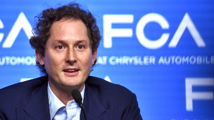 John Elkann, le patron de Fiat Chrysler, le 1er juin 2018 à Balocco (Italie). (PIERO CRUCIATTI / AFP)