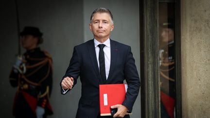 Le ministre des Sports Gil Avérous à l'Elysée le 23 septembre 2024. (THOMAS PADILLA / MAXPPP)