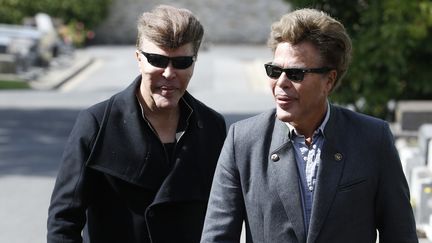 Igor et Grichka Bogdanoff, le&nbsp;21 septembre&nbsp;2015, à Paris (THOMAS SAMSON / AFP)