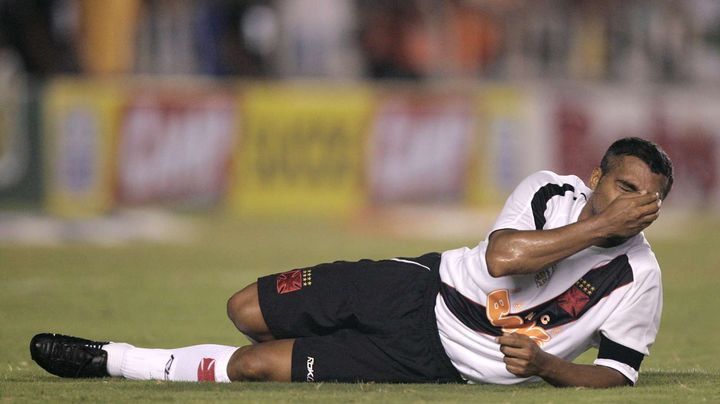 Romario, alors sous le maillot de Vasco de Gama, le 11 avril 2007 &agrave; Rio de Janeiro (Br&eacute;sil).&nbsp; (SILVIA IZQUIERDO / AP / SIPA)