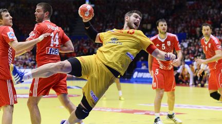 L'Espagnol Julen Aguinagalde sera l'une des stars des Mondiaux de handball (JONATHAN NACKSTRAND / AFP)