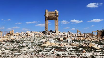 Palmyre, la cella dans le temple de Bêl, photographiée le 31 mars 2016. 
 (JOSEPH EID / AFP)