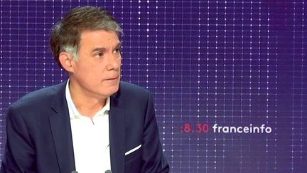 Le premier secrétaire du Parti socialiste, Olivier Faure, était l'invité du "8h30 franceinfo" le 25 novembre 2021. (FRANCEINFO / RADIO FRANCE)