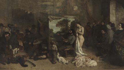 Détail de "L’Atelier du peintre", Huile sur toile 361 x 598 cm
 (RMN-Grand Palais (musée d’Orsay) / Gérard Blot / Hervé Lewandowski)