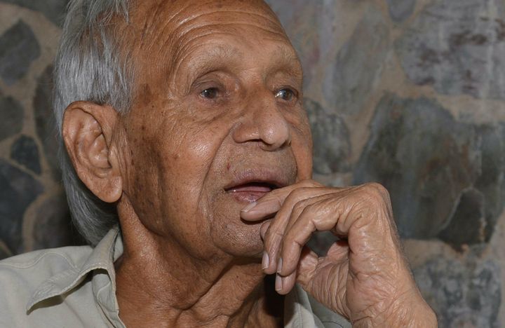 Nek Chand en octobre 2014
 (NARINDER NANU / AFP)