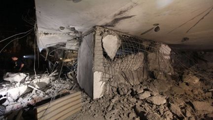 Maison du plus jeune fils de Kadhafi bombardée le 30 avril 2011 (AFP. M. Turkia)