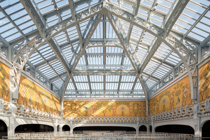 La verrière du bâtiment Pont Neuf de La Samaritaine, entièrement restaurée pour la réouverture du magasin, le 23 juin 2021 (STÉPHANE ABOUDARAM | WE ARE CO)