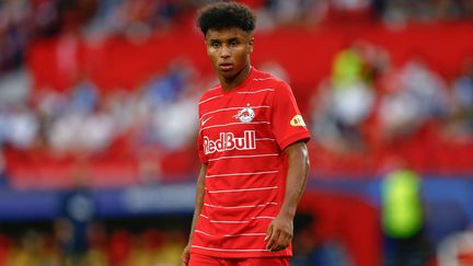 Karim Adeyemi sur le terrain du stade Sanchez Pizjuan lors de la rencontre de Ligue des champions entre Séville et Salzburg, le 14 septembre 2021. (PRESSINPHOTO/SHUTTERSTOCK/SIPA / SHUTTERSTOCK)