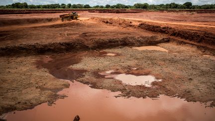 Le site de la mine de rubis géré par la firme Gemfields à Montepuez (Mozambique) le 14 février 2017. (JOHN WESSELS / AFP)