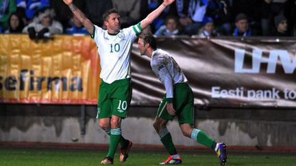 La joie de l'Irlandais Robbie Keane