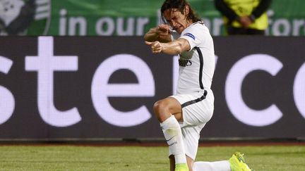 Au match aller, Edinson Cavani, auteur d'un doublé, avait permis au PSG de s'imposer logiquement sur la pelouse de Ludogorets (3-1). (NIKOLAY DOYCHINOV / AFP)