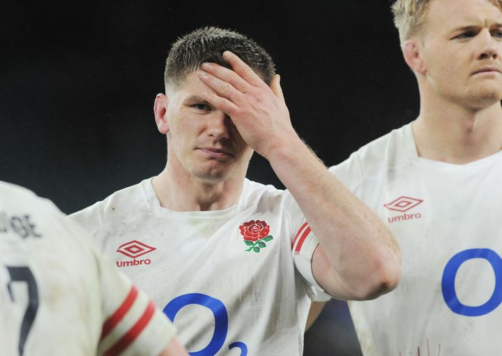 Andy Farrell disillusioned during the England-France match at Twickenham (London), March 11, 2023. (ANDREW COWIE / AFP)