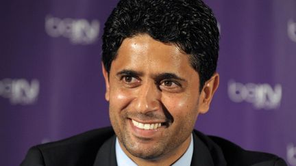 Nasser Al-Khelaifi, le pr&eacute;sident du PSG qui dirigera &eacute;galement le Paris Handball, le 24 mai 2012 &agrave; Paris. (ERIC PIERMONT / AFP)