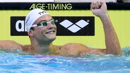  (Après le relais 4x100, le 50m papillon et le 100m nage libre, Florent Manaudou tentera de remporter le 50m nage libre dimanche. © Maxppp)