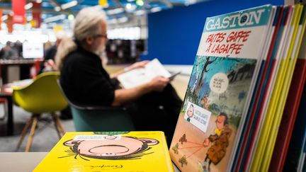 Exposition Gaston, au-delà de Lagaffe, à la Bibliothèque publique d'information du Centre Pompidou, le 7 décembre 2016 (AURELIEN MORISSARD / MAXPPP)