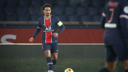 Le capitaine du Paris Saint Germain, le brésilien Marquinhos. (FRED DUGIT / MAXPPP)