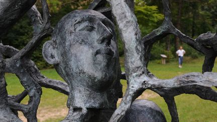 La sculpture de Haïm Kern en hommage aux soldats tombés au Chemin des Dames baptisée "Ils n'ont pas choisi leur sépulture".
 (Rollinger Ana / AFP)