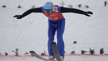 L'entrainement&nbsp;du fran&ccedil;ais Jason Lamy Chappuis en comp&eacute;tition du combin&eacute; nordique hommes, aux Jeux olympiques d'hiver, le 9 f&eacute;vrier 2014 &agrave; Sotchi. &nbsp;