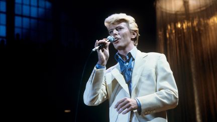 David Bowie en concert à Francfort (Allemagne), le 1er mai 1983. (MAXPPP)